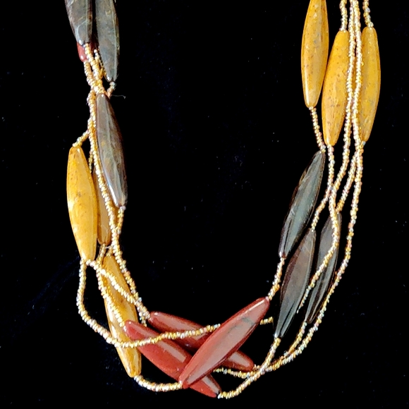 Multi-strand Beaded Necklace - Picture 2 of 9